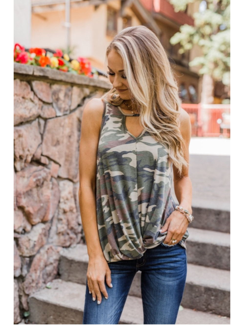 MTS Women’s Camouflage Twist Tank Top Size S